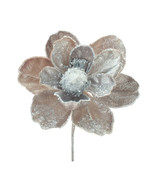 Beaded Silver Magnolia Flower Stem (Set of 2) - €53,42 EUR