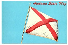 State Flag of Alabama Crimson Cross St Andrew Postcard - £5.41 GBP
