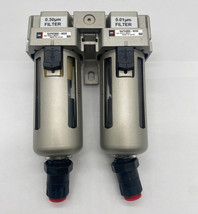 SMC NAFM3000-N02D Mist Separator 0.30 W/NAFD3000–N03D Micro Filter 0.01  - £56.99 GBP