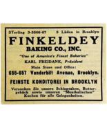 1945 WW2 German-USA Advertisement Finkeldey Baking Co Brooklyn NYC C94A - $19.99