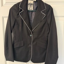 Black and White Artine Blazer with Tailored Fit and Notched Lapels - $841.72 MXN