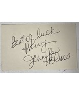 Jennifer Holmes Signed Autographed Vintage 3x5 Index Card - £7.86 GBP