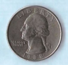 1988 P Washington Quarter - Circulated - About XF - $1.25