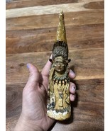 Vintage Native American Indian Head 7” Figurine Resin Faux Carved Horn - €12,18 EUR