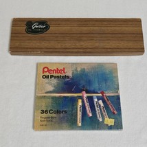Vintage Guitar Oil Pastels 54 Half Sticks 780P / Pentel 36 Full Size Pre... - $44.55