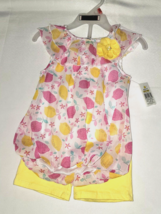 DDG Darlings Toddler Girls 2 Piece Shorts Outfit sz 2T Yellow NWT - £12.32 GBP