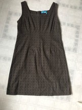 Fresh Produce Sz  M Sundress Brown eyelet Lined Sheath Asdeyel Model Dress - $32.25