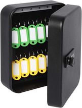 Secure Key Box with Combination Lock Cabinet Wall Mount Lock Box with 20 Hooks - £20.80 GBP