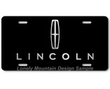 Lincoln Logo Inspired Art on Black FLAT Aluminum Novelty Auto License Ta... - $16.19