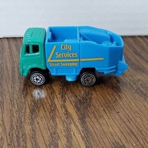 Maisto Toys City Services Street Sweep Blue Green 1:64 Diecast Toy Truck - $1.97