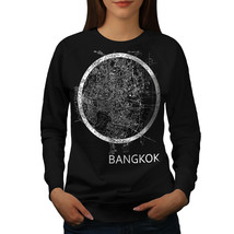 Wellcoda Thailand Bangkok Map Womens Sweatshirt, Big Casual Pullover Jumper - £28.46 GBP+