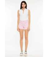 Kancan Pink Raw Hem High Waist Denim Shorts - £31.17 GBP