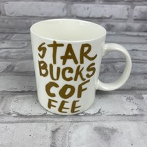 Starbucks Logo White Gold Graffiti Collection 2015 Coffee Mug 12 oz - £12.64 GBP