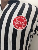 Vintage 1981 M.H.S.A.A. Official Referee Shirt w/ Patch ~ Michigan High School - £51.95 GBP