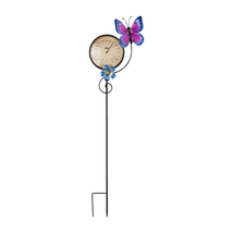 Butterfly and Thermometer Iron Garden Stake  - $25.16