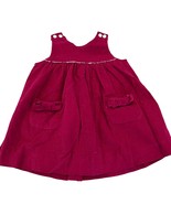 Jacadi Paris 6M Baby Corduroy Dress With Bow Pockets &amp; Button Shoulder - $24.00
