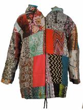 Fair Trade Patchwork Hooded Top Jacket with Real Patches by Terrapin (la... - £45.56 GBP