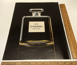 Vintage Print Ad Chanel No 5 Perfume Bottle Photo 1970s Ephemera 13&quot; x 9.75&quot; - £11.74 GBP