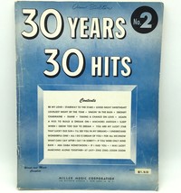 Songbook 30 Years 30 Hits No. 2 1953 Song Paperback Miller Music Corporation VTG - £20.95 GBP