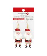 Celebrate It Santa Christmas Dangling Earrings - $273.03 MXN