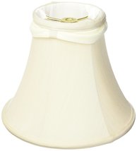 Royal Designs Draped Shallow Bell Designer Lamp Shade, Beige, Eggshell/I... - $44.50+