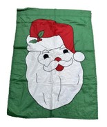 Vtg Santa Claus Face Christmas Yard Porch Garden Flag  Approximately 40”... - £4.65 GBP