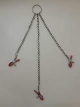 Nipple And Clit Clamps with Chain Adjustable - £17.75 GBP