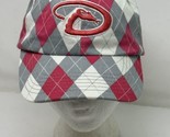 Arizona Diamondbacks Pink Argyle MLB Baseball Cap AZ DBacks Hat StrapBack - $27.67