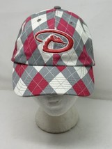 Arizona Diamondbacks Pink Argyle MLB Baseball Cap AZ DBacks Hat StrapBack - $27.67