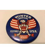 Vintage 1966 St. Paul Winter Carnival Pinback Button Festivals USA  - $19.75