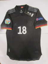 Leon Goretzka Germany Euro 20/21 Match Slim Black Away Soccer Jersey 202... - $100.00