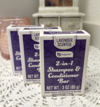 (3)  b-pure 2 In 1 Shampoo &amp; Conditioner Bar Lavender Scented 3oz-NEW! - £11.01 GBP