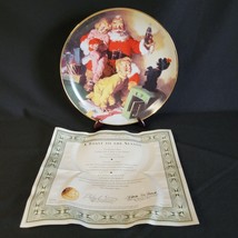 A Toast To The Season Coca Cola Limited Edition Franklin Mint Collector Plate - £9.48 GBP