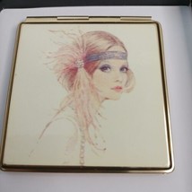 Compact Dual Mirror Essence Of Era Flapper Woman On The Cover Light Weight... - £14.23 GBP