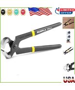 Heavy-Duty Wire Cutting Pliers: 8&quot; Carpenters Pincer with Rust-Resistant... - $31.87 CAD