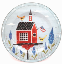 Birdhouse With American Flag Warren Kimble Stoneware Decorative Salad Plate - £7.23 GBP