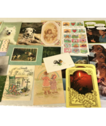 Vintage friendship greeting cards 28 mixed unused card lot - €16,88 EUR