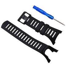 Black Rubber Replace Repair Watch Band for Suunto T1 T1C T3 T3C T3D T4C T4D - £22.01 GBP