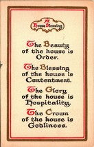 A House Blessing Religious M T Sheahan UNP 1910s DB Postcard Unused - £3.07 GBP