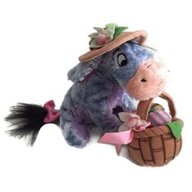 Vintage Easter Basket Eeyore Beanie Baby Plush Stuffed Animal Soft Toy S... - £31.44 GBP