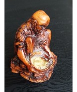 Vintage Resin Gold Panner Statue By Allan Davey New Zealand Gold Panning - $29.46 CAD