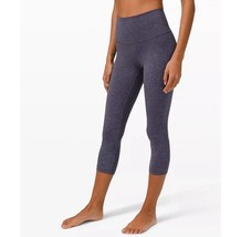 Lululemon Wunder Under HR 21&quot; Crop Leggings, Indigo Spray Cadet, Size 10 - $39.59