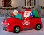 8.5 Ft. Christmas Airblown Inflatable Santa &amp; Mrs Claus Truck Delivery New - $121.54