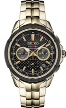 Seiko Coutura Chronograph Men&#39;s Gold Tone Watch SSB440 - £390.82 GBP