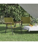 Camping Chairs 2 pcs Green 54x55x78 cm Oxford Fabric - £56.61 GBP