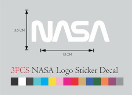 3 PCS NASA Logo Die Cut Vinyl Sticker Decal Space X Falcon Dragon - £9.64 GBP+
