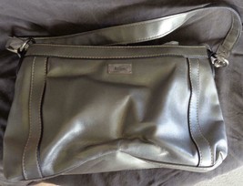 Liz &amp; Co. Ladies Imitation Leather Handbag - Gdc - Gently Used - Silver Color - £23.67 GBP