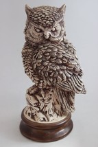 Vintage Hand Made Signed Ceramic Owl Sculpture Highly Detailed - £71.22 GBP