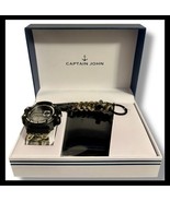 CAPTAIN JOHN CAMOUFLAGE BAND SPORT WATCH WALLET KEY CHAIN GIFT SET SKU 2... - $562.76 MXN