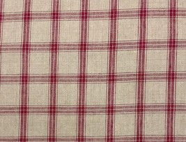 Ballard Designs Chester Red Window Plaid Furniture Multiuse Fabric By Yard 54&quot;W - £26.15 GBP